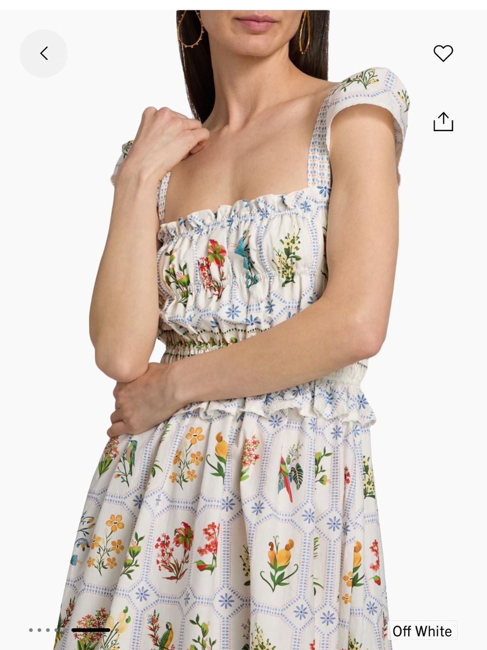 Off-White Tropical Porcelain Maxi Dress - Picture 6 of 12